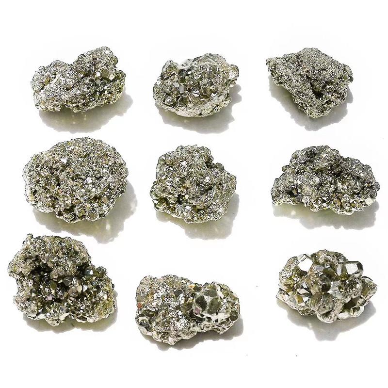 1 adet Yüksek Kaliteli Doğal Peru Pirit Cevheri Taşı Kristal Mineral Numune Pirit Küp Küme Enerji Ev Dekorasyonu