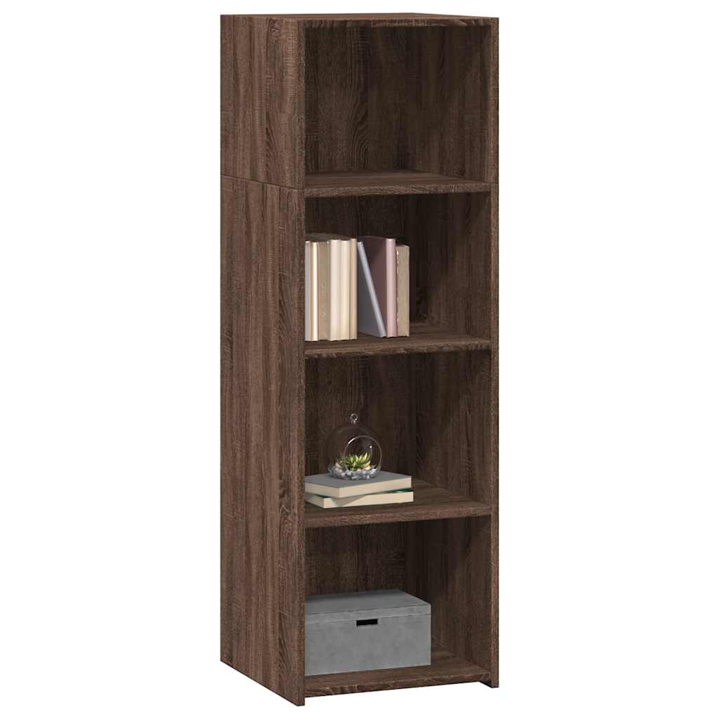 Highboard in Brown Oak Look 40 x 41 x 124 cm Engineered Wood