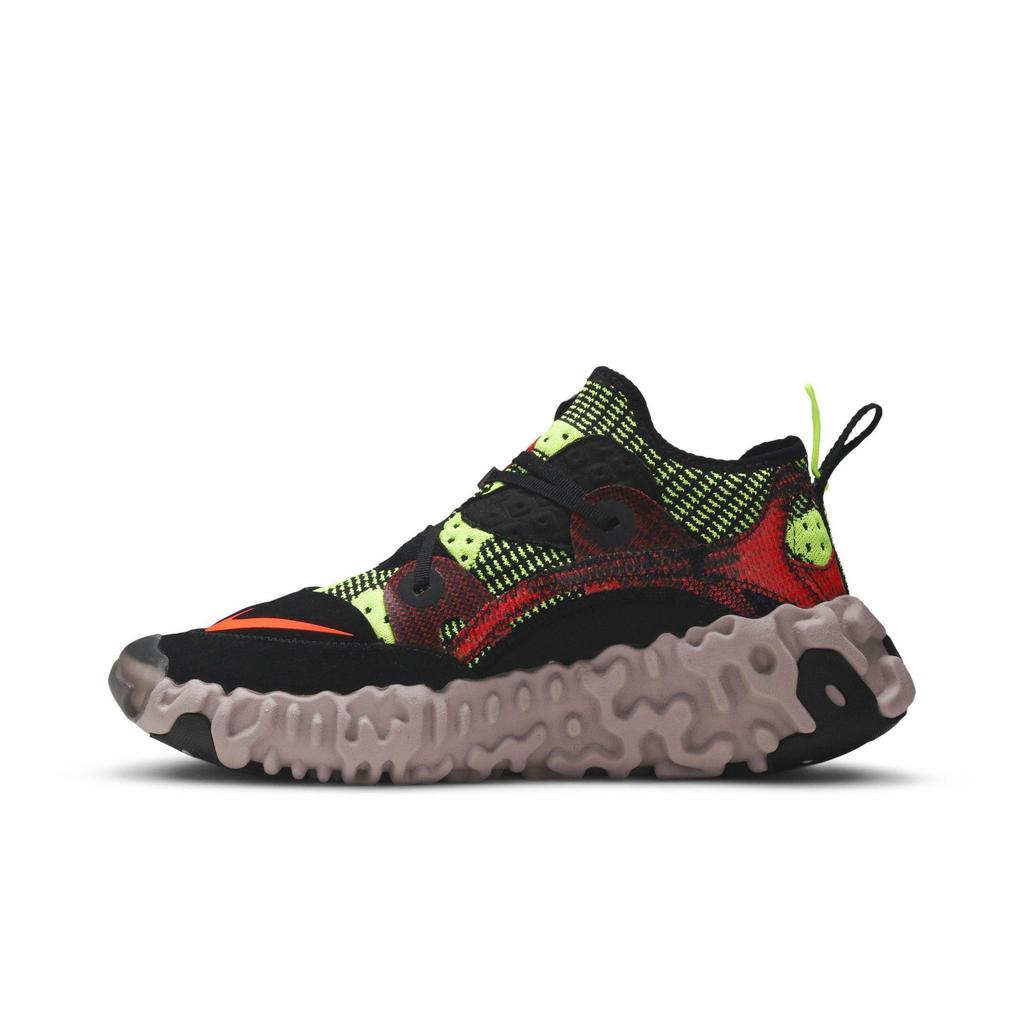 Nike ISPA OverReact Flyknit 'Crimson Volt' (Unisex) Black / Hyper Crimson / Volt / Stone Mauve Casual Shoes CD9664 001