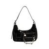 Spice Girl Persönlichkeit Schultertasche Mode High Street Kette Y2K Stil Achseltasche Damen Neu Nietendesign Motorradtasche