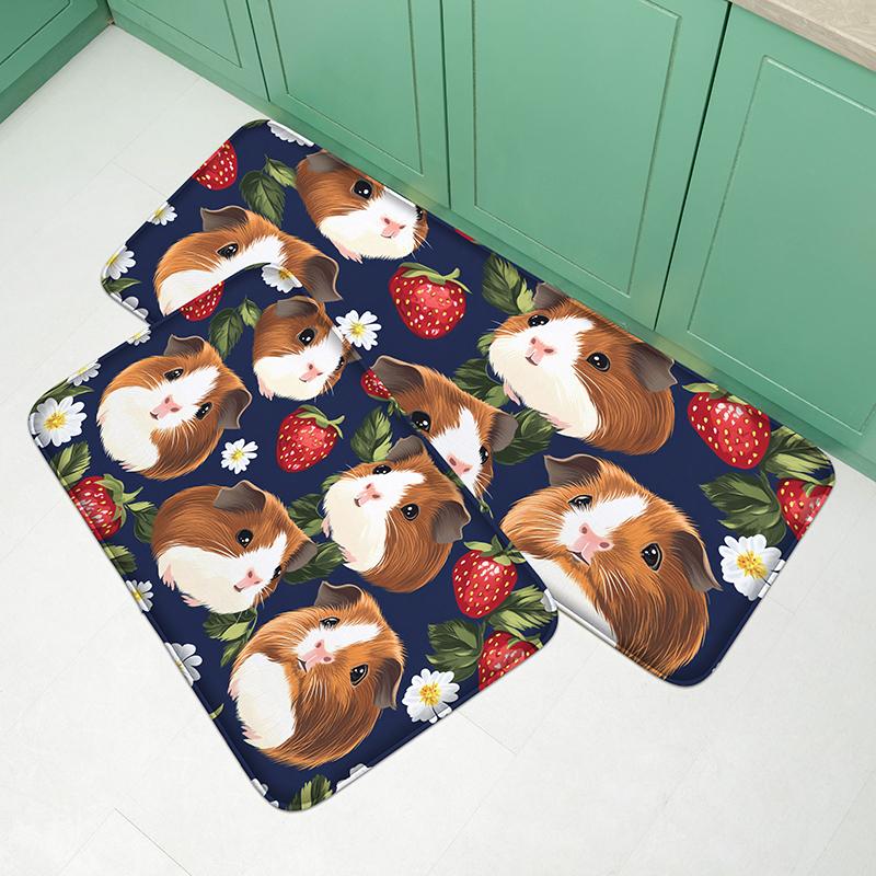 Schattig Koeienpatroon Keuken Absorberende Deurmat, Zachte en Comfortabele Entree Mat Slaapkamer Vloermat Badkamer Klein Tapijt, Deurmat 40X60CM