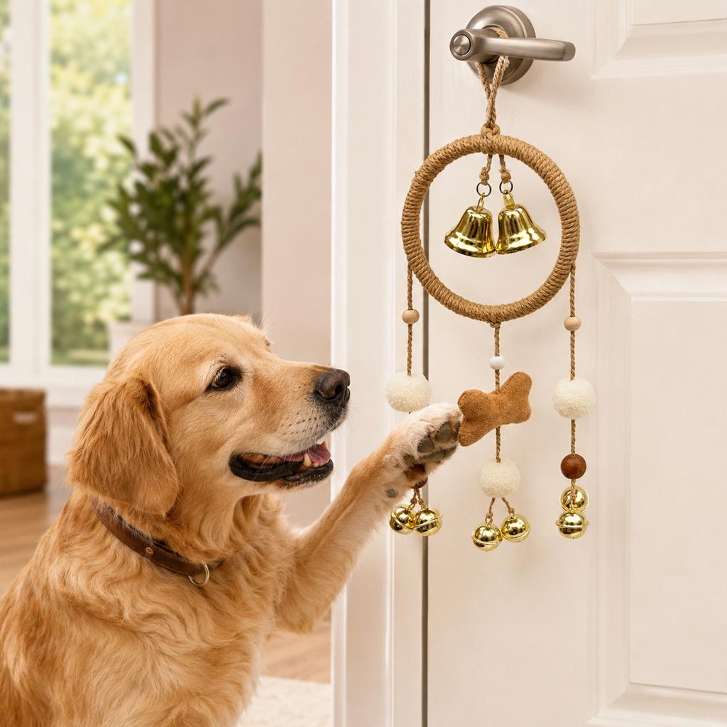 New Style Pet Doorbell Rope New Design Clear Sound Hanging Portable Cats & Dogs Interactive Training Sturdy Durable Toy