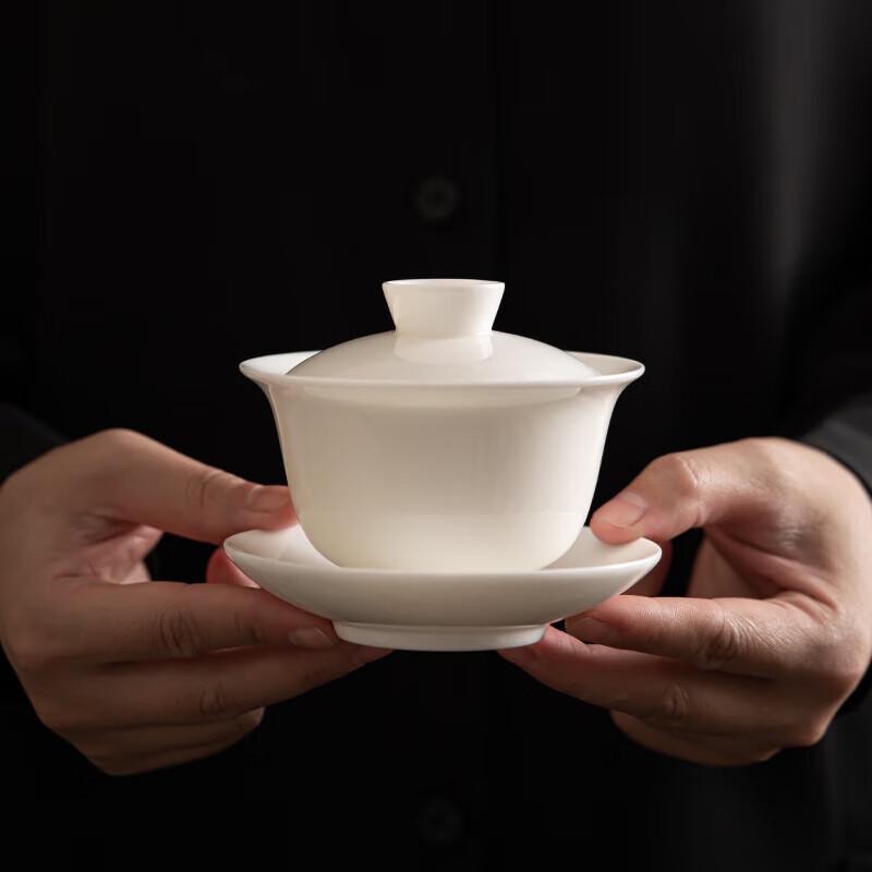 Sushic White Porcelain Sancai Teacup