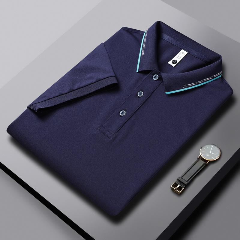 Business Short-sleeved T-shirt Men's Summer Lapel High-end Short-sleeved Polo Shirt