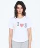 Kimseupeulesikoteunmakes Bumpy Kiss Logo Applique T-Shirt White