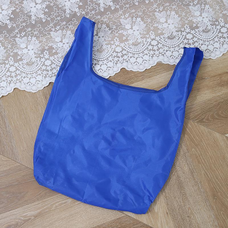 Складная сумка-тоут из нейлонового шелка - Легкая Моющаяся Однотонная синий 668₽