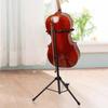 PBOHUZ Cello Stand, Sturdy, Foldable, Adjustable Height, 74-120cm, for Stringed Instruments, with Hook, Durable Tripod Support, Suitable for All Types
