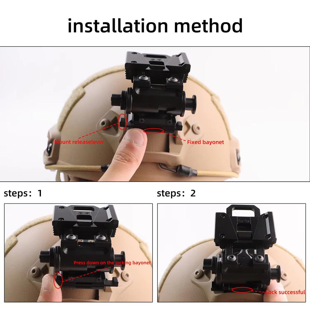 L4G24 NVG Helmet Metal/Nylon Mount Holder Night Vision Goggles Mount Outdoor Sport Tactical Helmet Bracket For PVS15/18