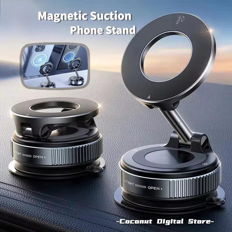 Magnetic Car Phone Holder 360° Rotation Folding With Vacuum Suction Cup For iPhone 12-16 Series Car/Gym/Driving Phone Holder