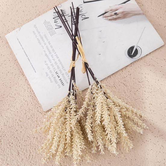 2 Pcs Artificial Wheat Stalks Faux Corn Stalks Bouquet Fake Wheat Ear Blossoms for Home Kitchen Office Flower Arrangement Wedding