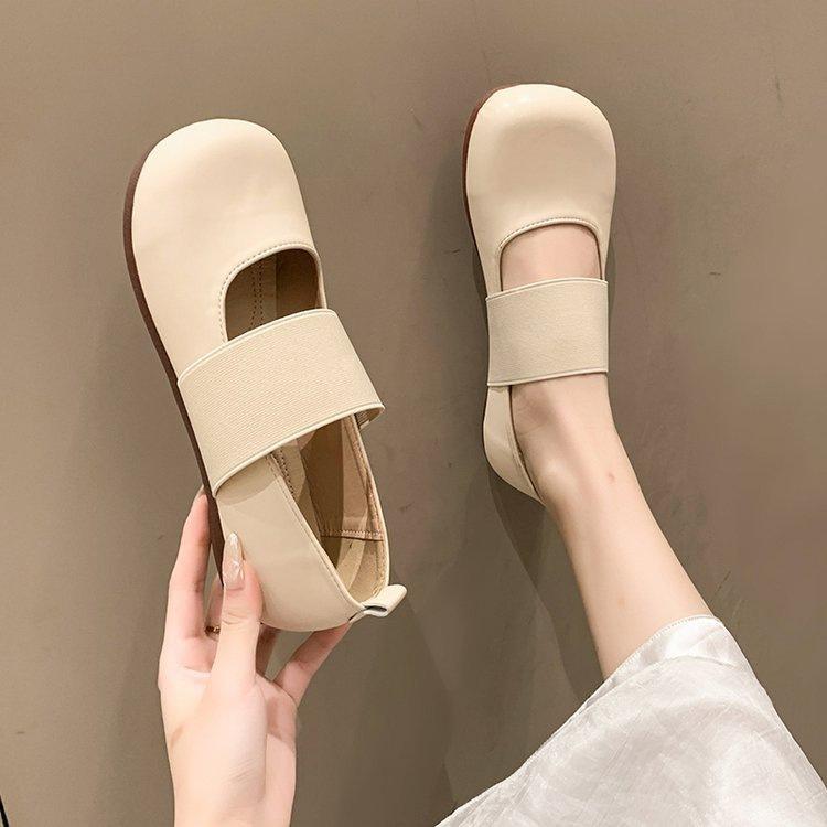 

Soft-soled Mary Jane women s shoes 2025 spring new Doudou shoes Korean version round head shallow mouth flat bottom with skirt single shoes 40
