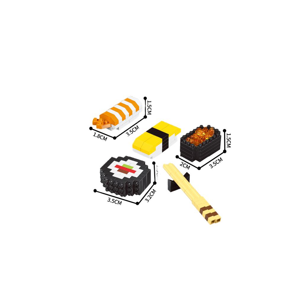 KNEW BUILT French Fries Cola Cake 16 Kinds of Colorful Foods Micro Mini Building Block Toys-Ideal for Kids' FunHoliday Gifts