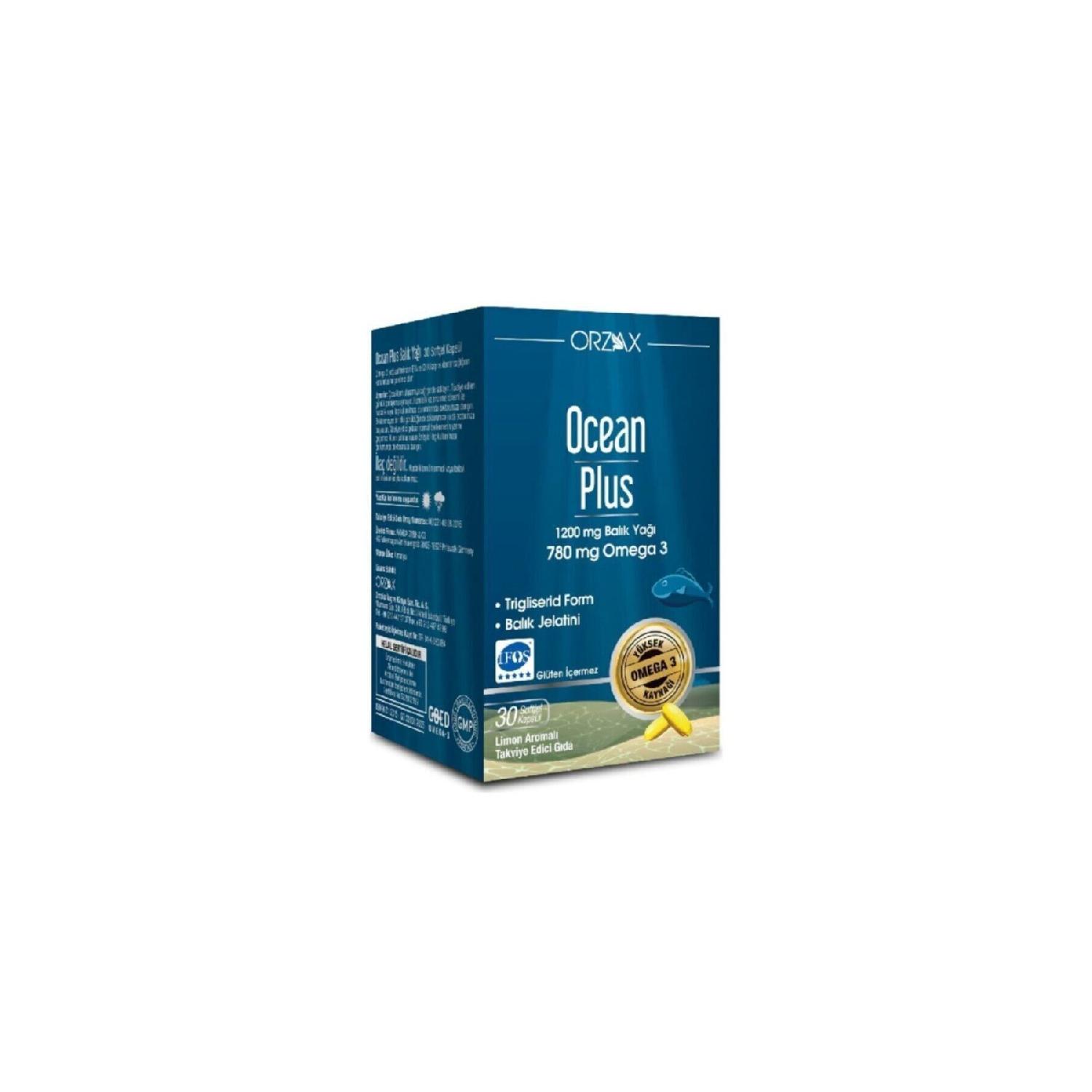 

Orzax Plus 1200mg Omega 3 Pure Fish Oil 30 Capsules