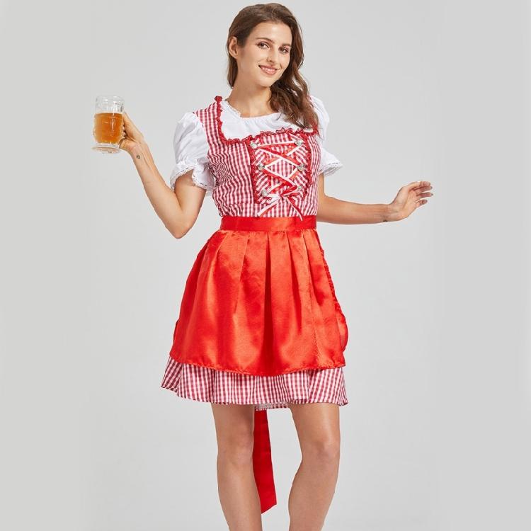 Set Costume Bavarese Tedesco Oktoberfest per Donne Adulte, Vestiti Dirndl Costume da Birra per Halloween e Carnevale del Festival della Birra