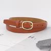 Style Vintage Ladies Jeans Belt Pu Material With Metal Pin Buckle For Daily Use