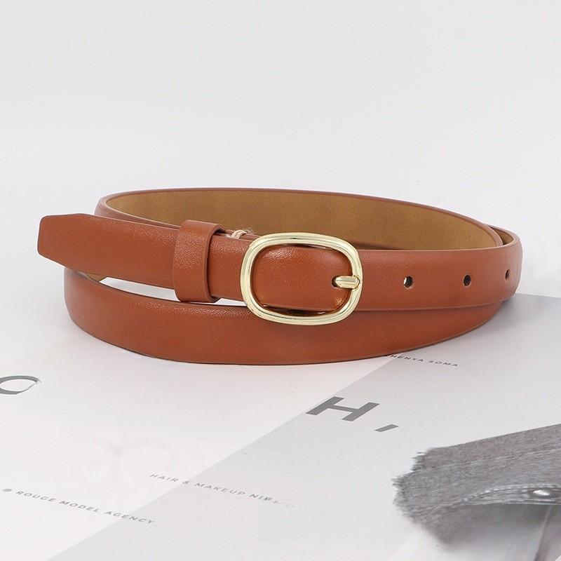 Style Vintage Ladies Jeans Belt Pu Material With Metal Pin Buckle For Daily Use