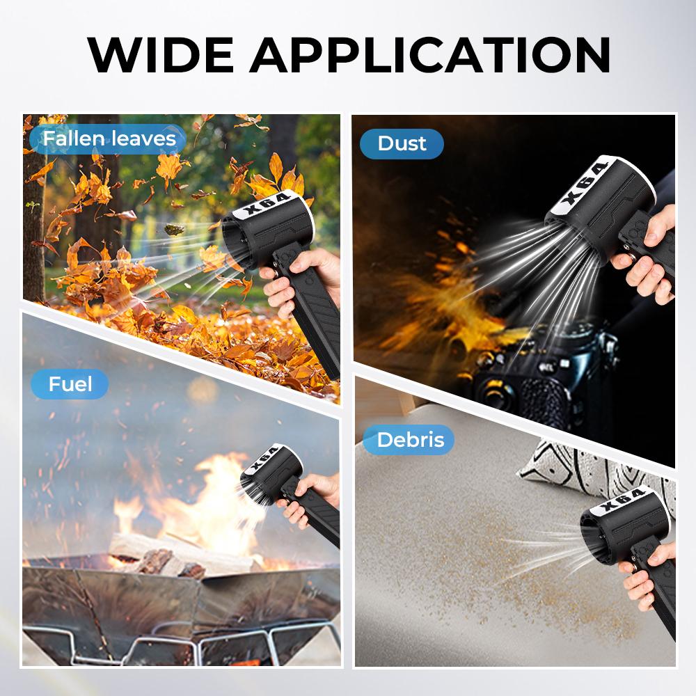 X64 Powerful Air Blower 64mm Brushless Handheld Turbo Jet Fan Max 1400G Thrust 1000W High Power Car Water Blower & Leaf Blowers