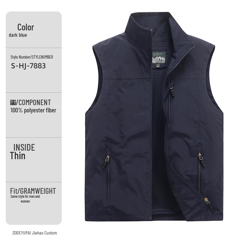 Custom Multi-Pocket Photography Vest - Unisex Workwear Jacket
