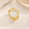Fashion Alloy Ring Watch Stainless steel Full Inlay Diamond Diamond Rings Watch Quartz Watch Jewelry Gift
