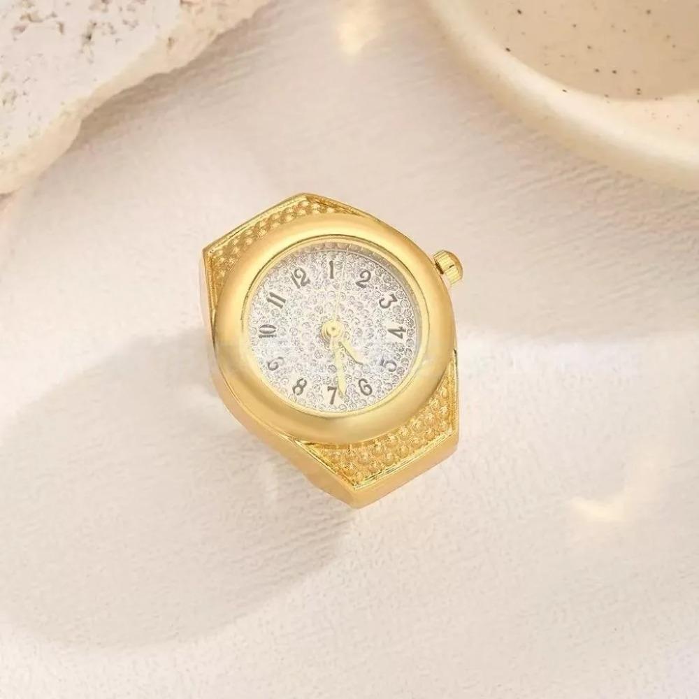 Fashion Alloy Ring Watch Stainless steel Full Inlay Diamond Diamond Rings Watch Quartz Watch Jewelry Gift