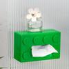 Creative Building Blocks Tissue Box Wall-Mounted Spring Paper Towel Holder Waterproof For Bathroom Living Room And Kitchen