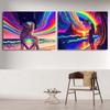 Abstract Colorful Rainbow Goddess Lotus Posters and Prints Figures Canvas Painting Wall Art Pictures for Room Home Decoration