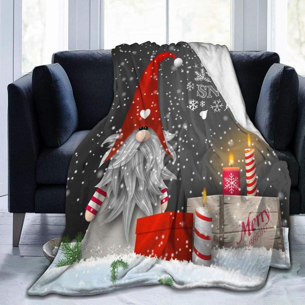 Santa Claus Blanket Christmas Theme Throw Blanket for Girls Boys Gift Super Soft Cozy Flannel Fuzzy Blanket for Couch Sofa Bed