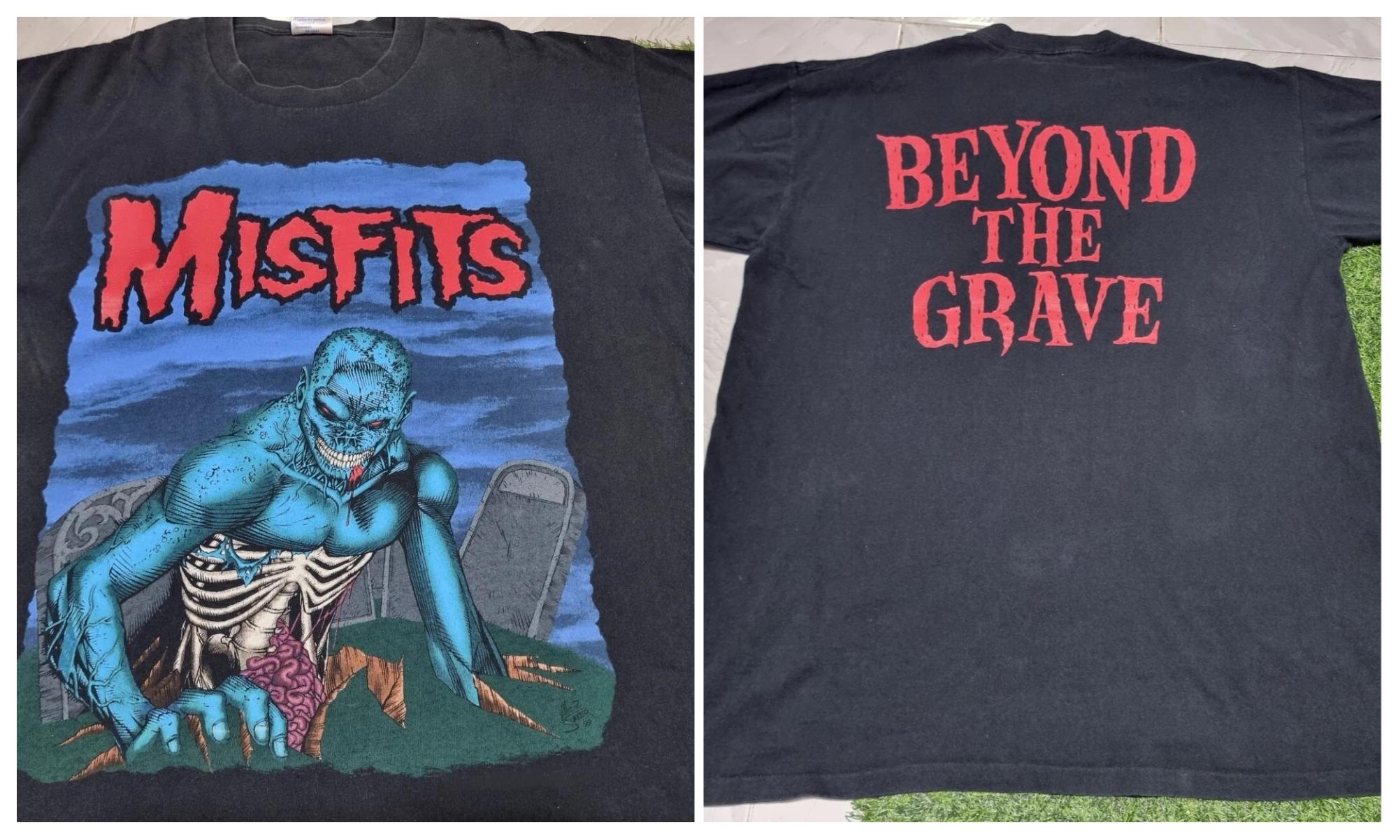 

Vintage 90s Vintage Misfits Print Y2K Vintage Cotton Tshirt Fashion Hip Hop Casual Sport Loose Streetwear Round Neck Top Unisex 4XL
