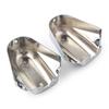 1Pair Motorcycle Bar Shield Rear Axle Cover Swingarm Cap ABS For Harley Softail FLSTC FLSTN 2008- Chrome / Black