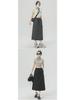 Women's American-Style A-Line High Waist Skirt with Pockets - Solid Color, Mid-Length, Slim Fit, Split Design for Spring/Summer 2025