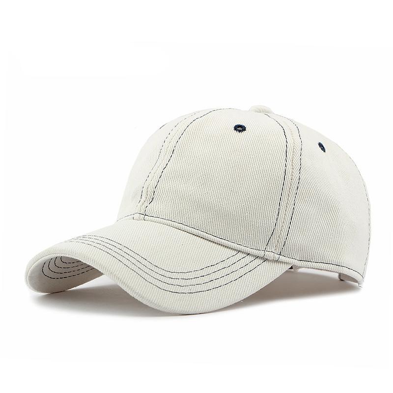 Korean-Style Denim Baseball Cap Simple Plain Casual Versatile Soft-Top Visor Sun Protection Hat