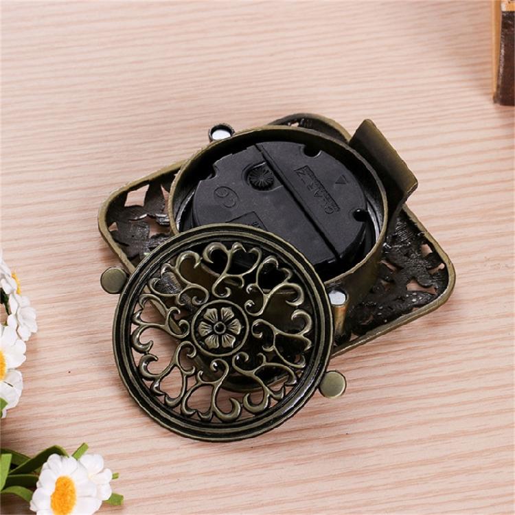 Small Table Clock with Enamel Color Metal Clocks Quiet Timekeeping for Collectors Mantel Clock Home Decoration