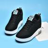 Women's Heightening Shoes 9CM Thick-soled Slim-fitting and Light Mesh Breathable Black Pure White Casual Shoes Mother Shoes