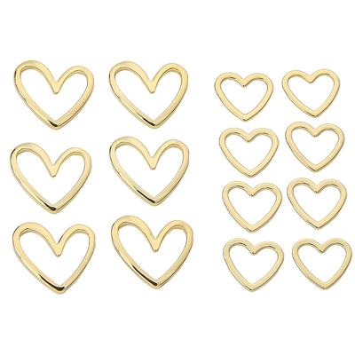 Copper Hollow Peach Heart Charms For DIY Jewelry Making Craft Accessories