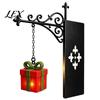 Battery Operated Bookshelf Lamp Christmas Lamp, Nook Light with Warm LED Nightlight, 3D Printed Shade, Cordless Book Vintage Hidden Metal Base,