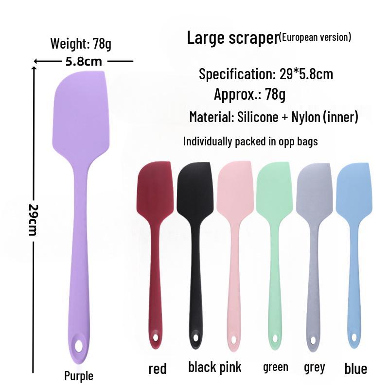 All-in-One Silicone Baking Spatula & Leveling Knife Set