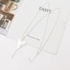 European and American new women's heart-shaped long sweater chain necklace fashion trend versatile metal accessories