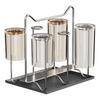 Desktop Organizer Coffee Mug Holder Kitchen Organization Compact Structure Curved Support Rod Effective Drainage System
