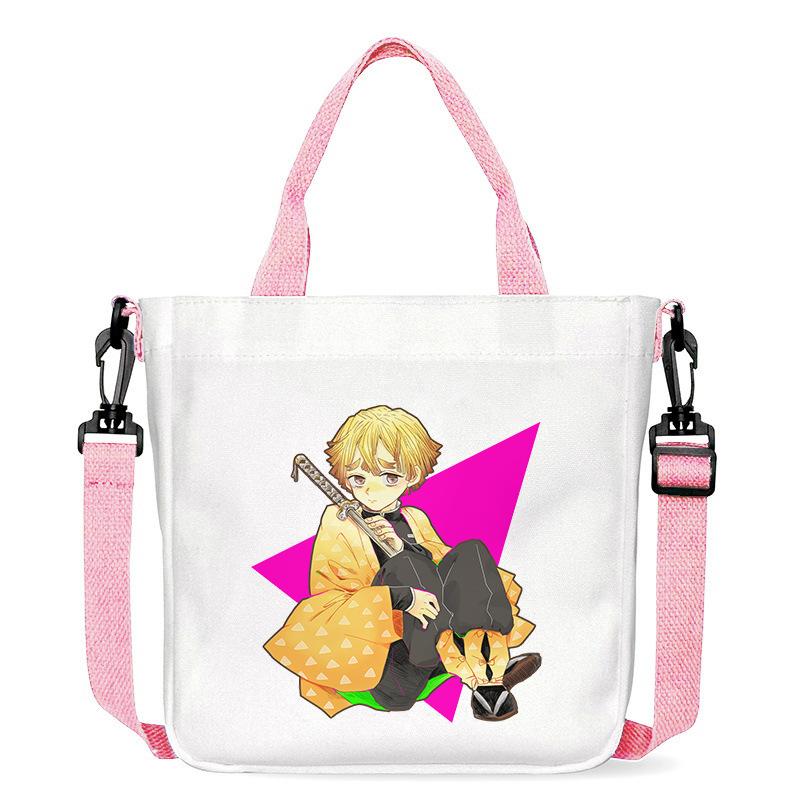 Japan Cartoon Comics Zenitsu Agatsuma Bedruckte Canvas Tasche Umhängetasche Tragetasche 7551