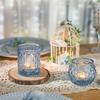24st Blå Glas Votivljushållare Runda Värmeljus för Bordsdekoration Värmeljus Ljusstake Glas för Bröllop Baby Shower Hemma & Festinredning