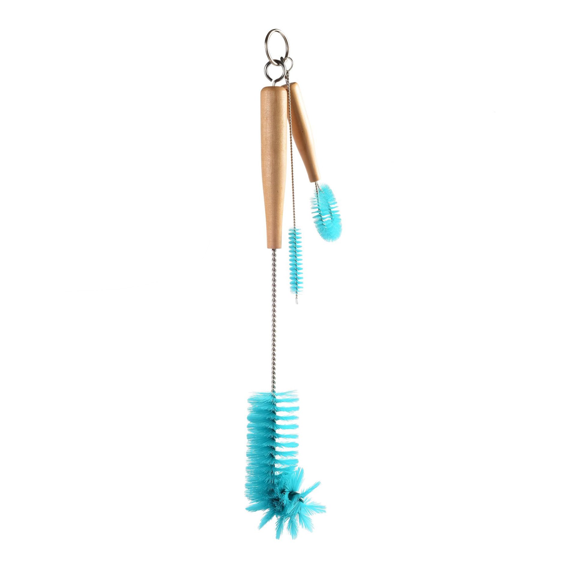 Restaurant Kitchen Dish Washing Brush Stainless Steel Handle Stiff Bristle Pot Scrubber Eco-Friendly Commercial Cleaning Tool common синий
