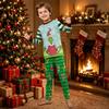 Familienpassendes Weihnachtspyjama-Set Langarm-Oberteil und Hose mit Aufdruck Nachtwäsche für Eltern und Kinder