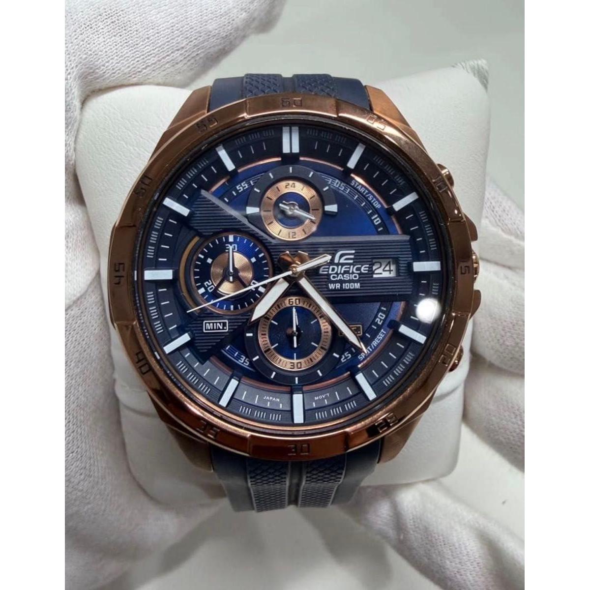 Used CASIO EDIFICE Casio Edifice Chronograph Men s Watch Blue Dial Fudo