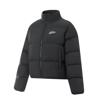 Li Ning Sports Lifestyle Series Stand Collar Logo Letter Quilted Down Jacket Women Jacket AYMV236-3