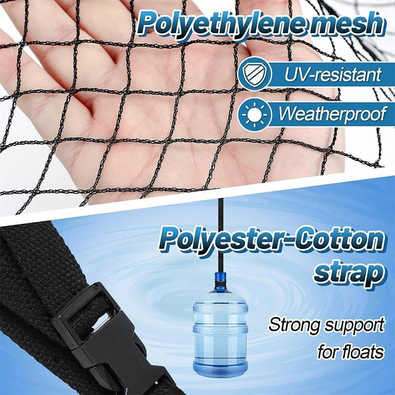Large Pool Float Storage Net,59 x 11.8 x 33.5in Hanging Fence Toys Storage Mesh Net Organizer