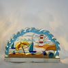 Ocean Theme LED Lamp Table Ornament Wood Carve Desk Decors for Livingrooms