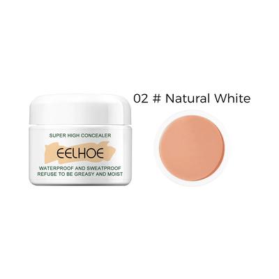 Copri Macchie Lontane Lentiggini 3 Colori Scuri Crema Impermeabile Cicatrice Duratura Up Correttore Tatuaggio Trucco Corpo, Bianco Naturale