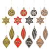Colorful Wooden Christmas Ornaments With Festive Patterns For Holiday Decor