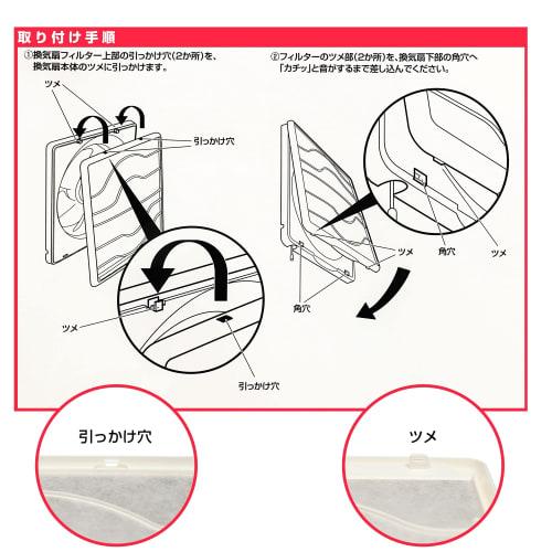 ELPA Ventilation Fan Filter for Toshiba (2 Pieces / Compatible with Genuine (F-25WF) EKF-25T) Easy Replacement