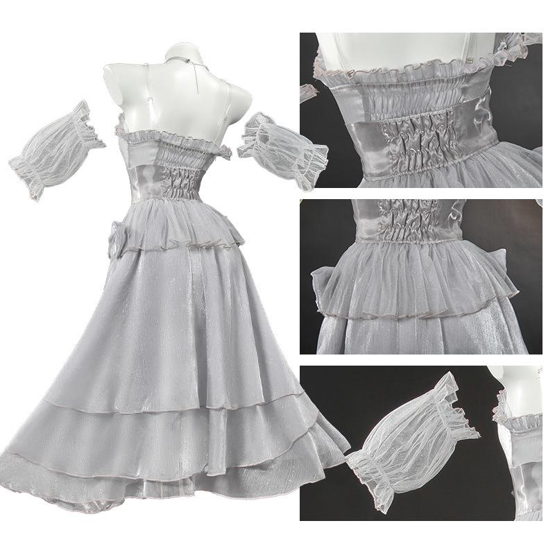 NIKKE: The Goddess of Victory Cinderella Crystal Princess White Dress Full Set Women's Game Cosplay Costume